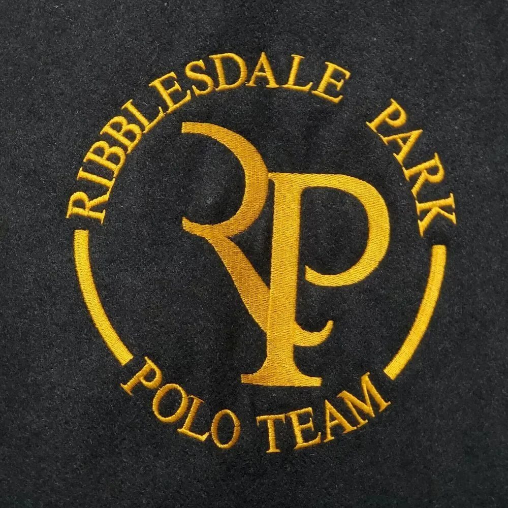 Vintage Englands Ribblesdale Park Polo Team Green Letterman Jacket Men's 2X Rare